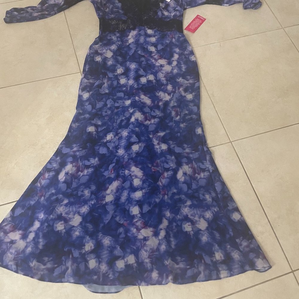 Stunning Badgley Mischka Floral Chiffon Gown